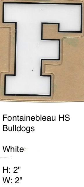  F outlined in Black-Fountainebleau Bulldogs HS (LA)
